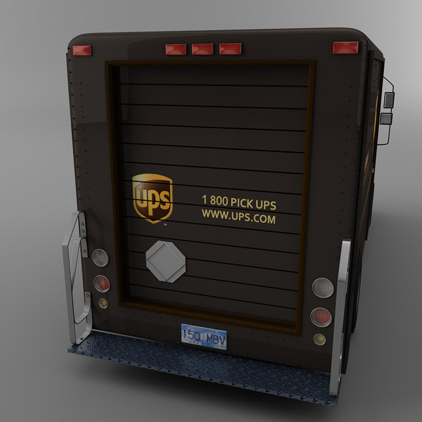 3d courier delivery truck ups model - UPS Courier truck Morgan Olson van by Leeift